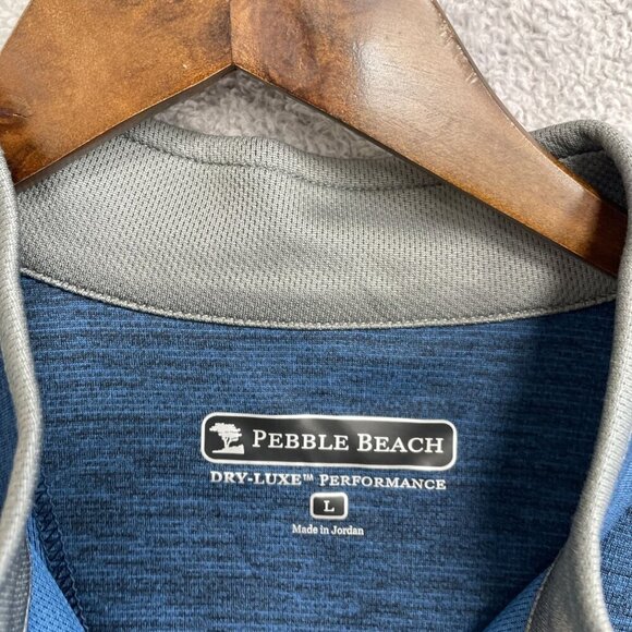 NWOT Pebble Beach Men's L Dry-Luxe Performance 1/4 Zip Pullover Sweatshirt - Picture 6 of 9